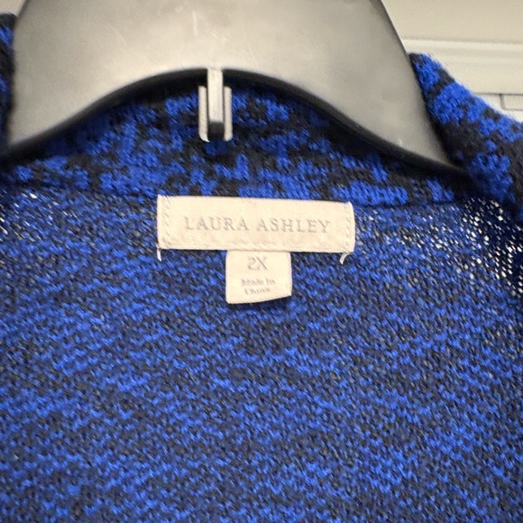 Laura Ashley blue and black Open Front Cardigan - Picture 6 of 8